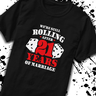 Funny 21st Anniversary Couples Married 21 Years T-Shirt