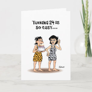 Funny 24th Birthday Card