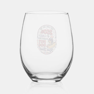 Funny 250th 4th of July Hot Dog Dachshund Stemless Wine Glass
