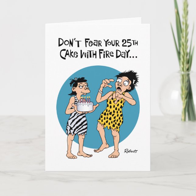 Funny 25th Birthday Card (Front)