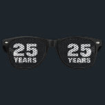 Funny 25th Wedding Anniversary party shades<br><div class="desc">Funny 25th Wedding Anniversary party shades for husband and wife couple.
Fun party supplies and accessories for gags,  birthdays,  celebrations etc.
Custom year number. Celebrate 1st 5th 10th 25th 40th 50th 60th 75th Anniversaries.
Also nice for retirement or company jubilee parties.</div>