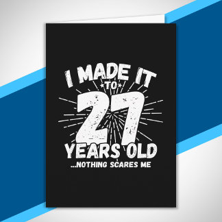 Funny 27th Birthday Quote Sarcastic 27 Year Old Card