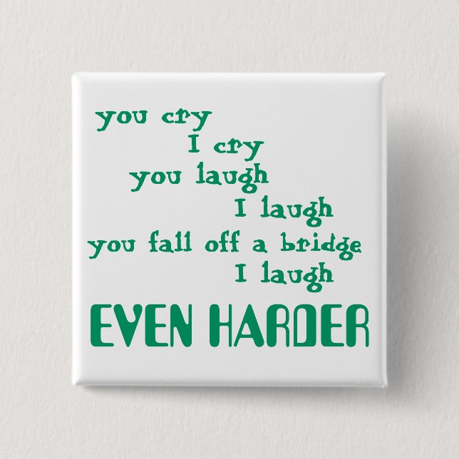 funny 2 inch square button (Front)