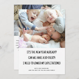 Funny 2 Photo Fin de Nouvel An Carte de vacances