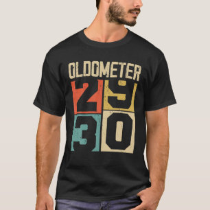 Funny 30 Years Old Oldometer Vintage 30th Birthday T-Shirt