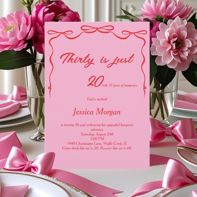 Funny 30e édition imprimable Invitation d'annivers (Créateur téléchargé)
