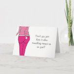 Funny 30th or ANY AGE For Her Birthday Greeting Card<br><div class="desc">Image of a female in a hot pink outfit trying to deal with an issue. Birthdays and undies just seem to creep up on you sometimes. Fun birthday card for best friends, favourite family, or anyone. See more funny birthday cards at Zigglets here at Zazzle. There's a direct link below....</div>