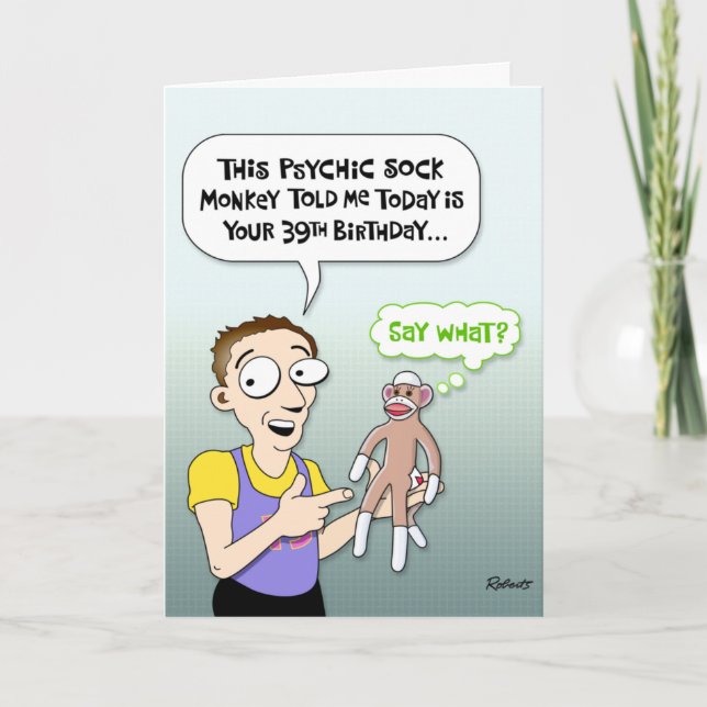 Funny 39th Birthday Card (Front)