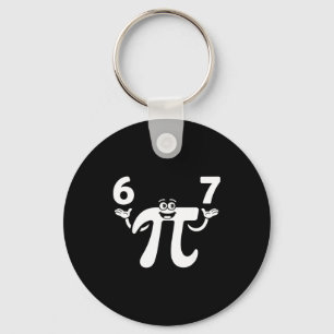 Funny 3.14 67 6 7 meme design cute math nerd gen z keychain