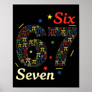 Funny 3.14 67 6 7 meme design cute math nerd gen z poster