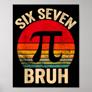 Funny 3.14 67 6 7 meme design cute math nerd gen z poster