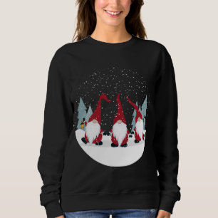 Funny 3 Nordic Gnomes Winter Christmas Swedish Cut Sweatshirt