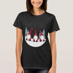 Funny 3 Nordic Gnomes Winter Christmas Swedish Cut T-Shirt