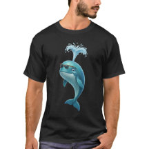 Funny 3D Blue Whale T-Shirt