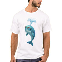 Funny 3D Blue Whale T-Shirt
