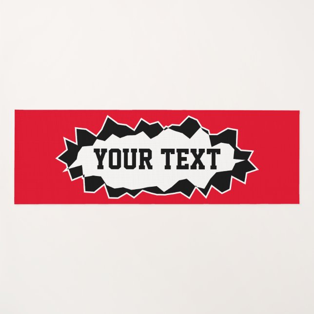 Funny 3D yoga mat with personalized name or quote (Front (Horizontal))