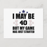 Funny 40th Birthday Baseball Fan 40 Year Old Birth