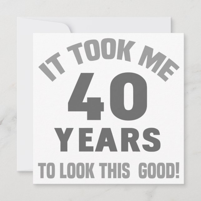 Funny 40th Birthday Card (Front)