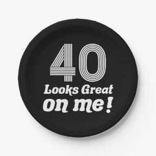 Funny 40th Birthday For Her Paper Plate