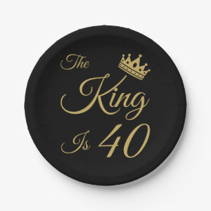Funny 40th Birthday For Men Paper Plate