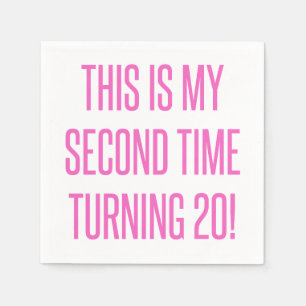 Funny 40th Birthday For Women Napkin