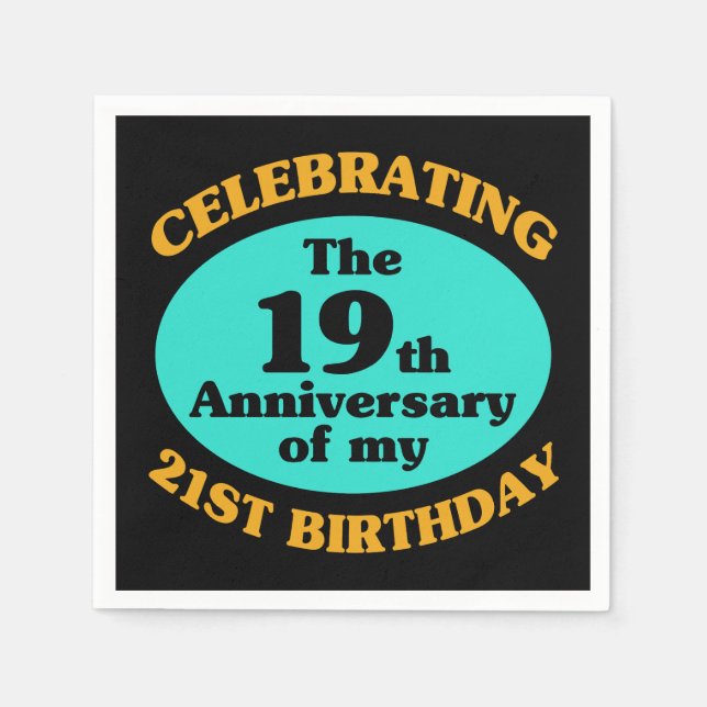 Funny 40th Birthday Gag Gift Napkin (Front)