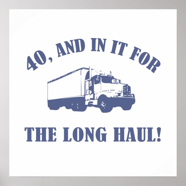 Funny 40th Birthday Gift Poster (Front)