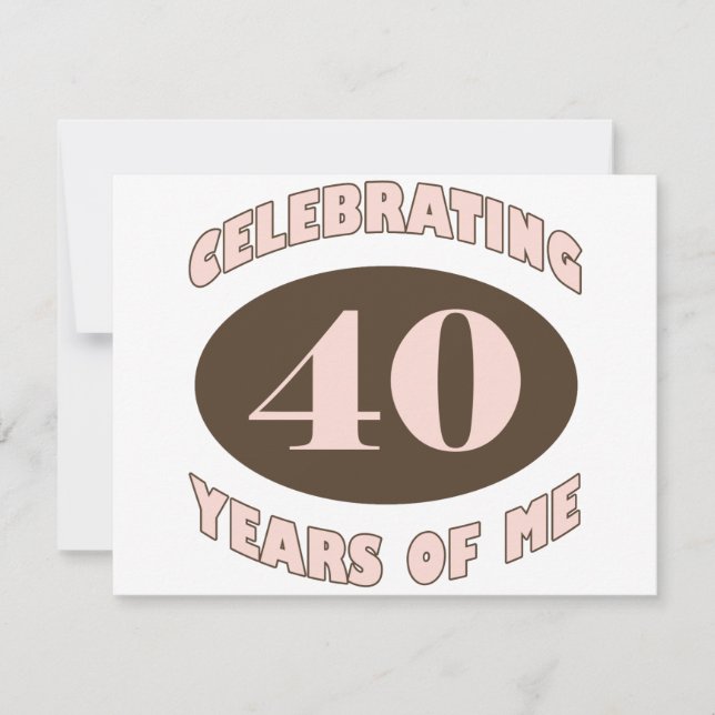 Funny 40th Birthday Gifts Card (Front)