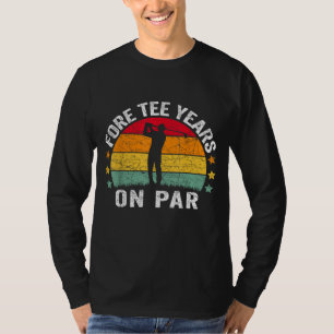 Funny 40th Birthday Golf Pun Retro Sunset 40 Year T-Shirt