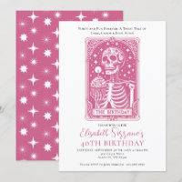 Funny 40th Birthday Gothic Tarot Pink Party
