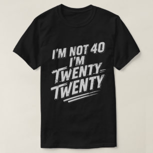 Funny 40th Birthday Grungy Athletic Style T-Shirt