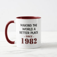 Funny 40th Birthday Making World Better Since 1982