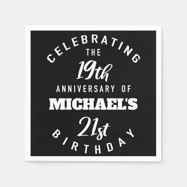 Funny 40th Birthday Personalized Napkin (Front)