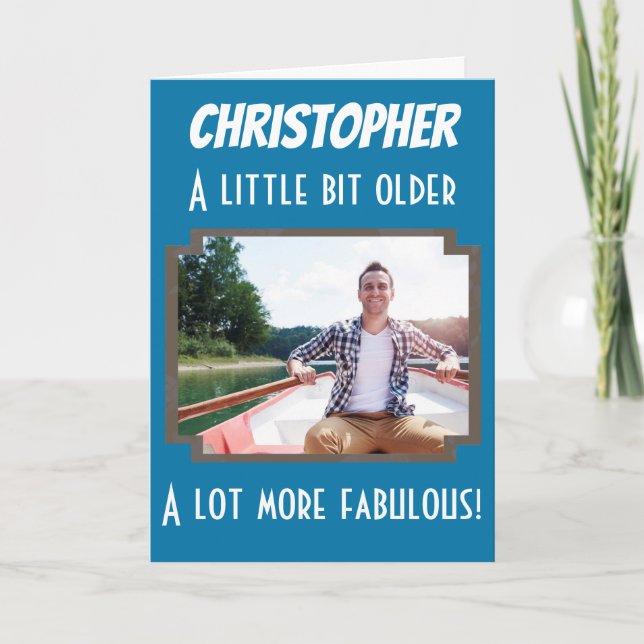 Funny 40th Birthday Photo Card (Front)