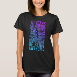 Funny 40th Birthday Shirt Old Metre Funny 40 Year