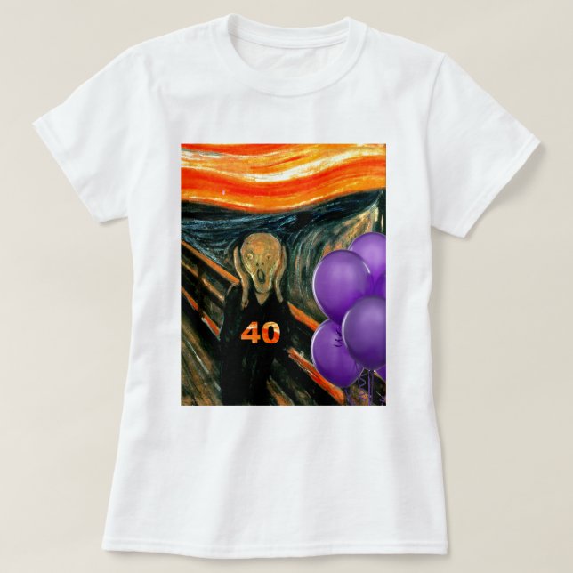 Funny 40th Birthday T-Shirt (Design Front)