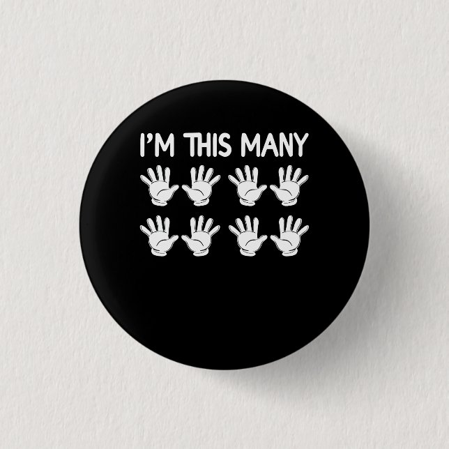 Funny 40th Birthday This Many Hand For 40 Year Old 1 Inch Round Button (Front)