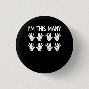 Funny 40th Birthday This Many Hand For 40 Year Old 1 Inch Round Button