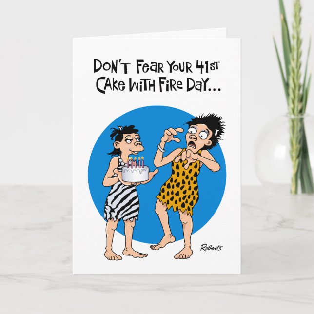 Funny 41st Birthday Card (Front)