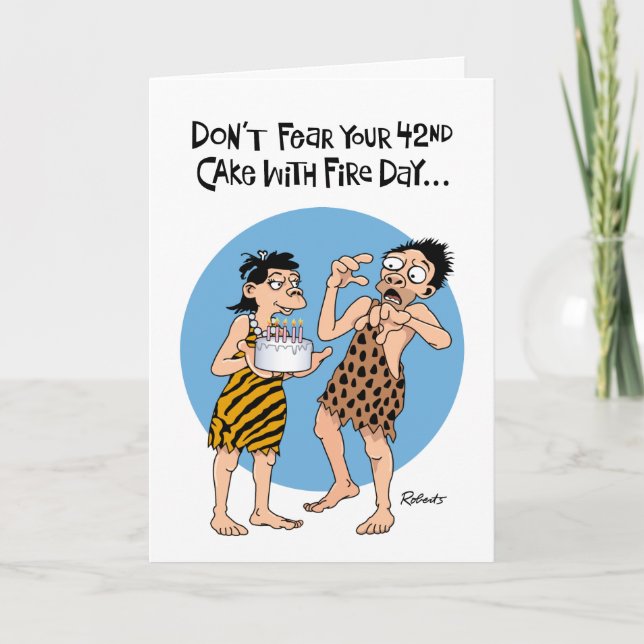 Funny 42nd Birthday Card (Front)