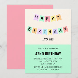 Funny 42nd birthday invitations Happy Birthday