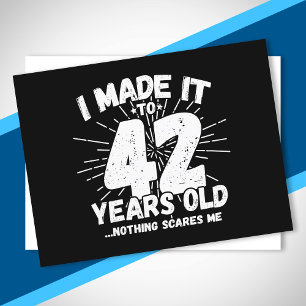 Funny 42nd Birthday Quote Sarcastic 42 Year Old Postcard