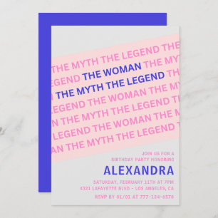 Funny 43rd birthday invitations Quote Woman Myth 