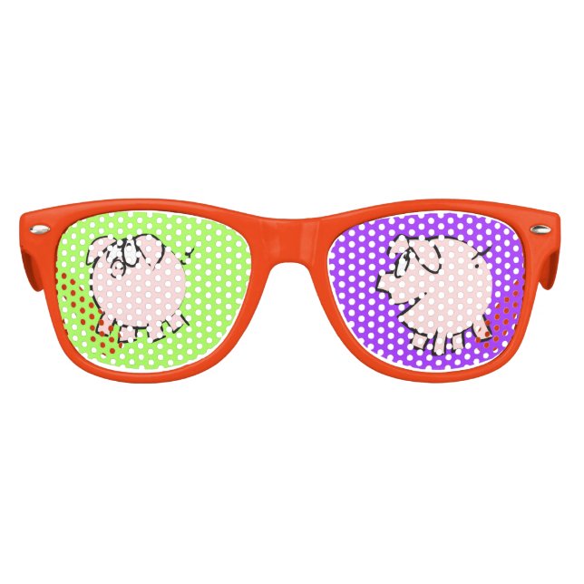 Funny 4 3 Cartoon Pig Year Zodiac Birthday EyeW Kids Sunglasses (Front)