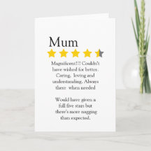Funny, 4.5 star Mum rating and review,