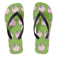 Funny 4 Cartoon Pig Choose Colour Men Flip Flop