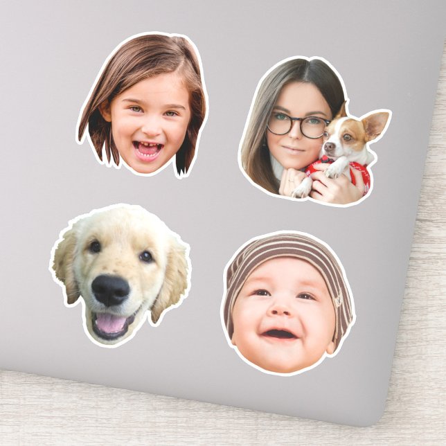 Funny 4 Photos Custom-Cut Vinyl Sticker (Creator Uploaded)