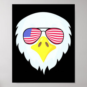 Funny 4th July Men Women Kids Eagle American Usa F Poster