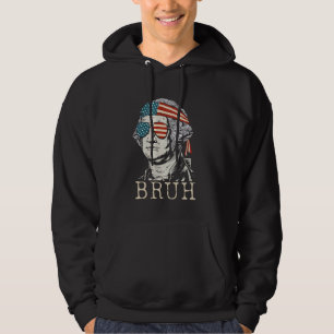 Funny 4th of July 2024 George Washington Bruh Men Hoodie