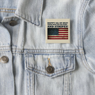 Funny 4th of july 2 inch square button
